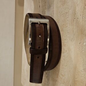 Hugo Boss Mens Brown Calf Leather Belt Size 34